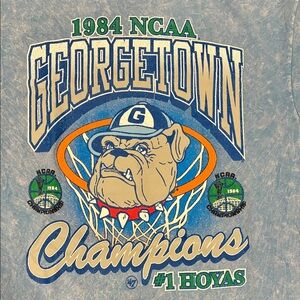 Georgetown Blue and Tan NCAA Champions Tee